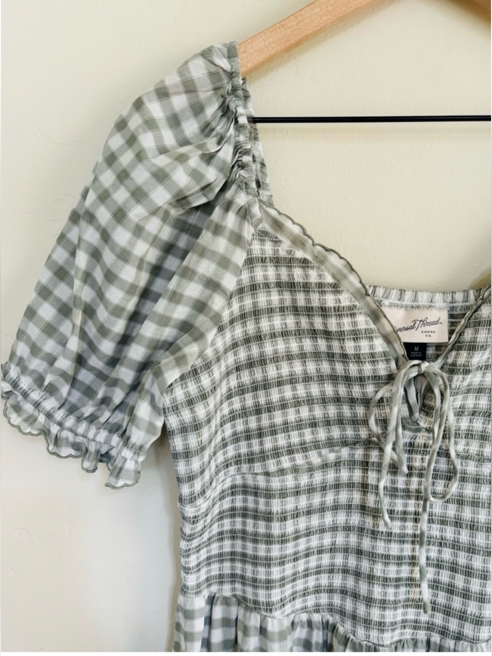 Universal Thread Gingham Puff Sleeve Dress - Picture 6 of 14